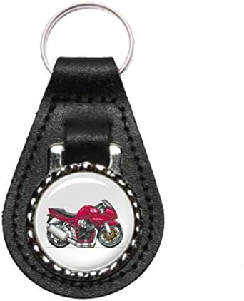KR-KA1371 Koolart Gifts Cartoon of Suzuki S1200 Bandit Motorbike Keyring (Classic Leather Motorcycle Keyrings, Gifts & Gift Ideas)