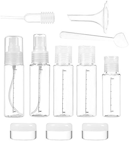 Spray Bottle, 12 Piece Travel Bottle Set for Cleaning, Travel, Essential Oils, Perfume