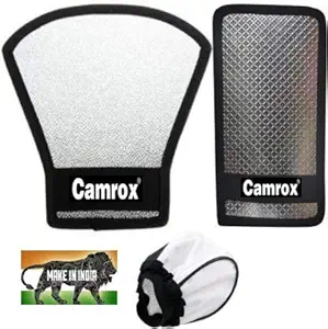 Camrox 3Pc Silver White Flash Speedlight Diffuser