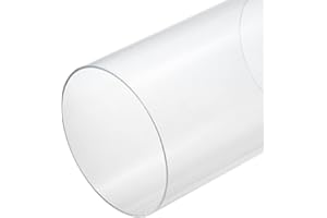 sourcing map Tube rond rigide en acrylique transparent 155 mm x 160 mm x 25,4 cm pour lampes et lanternes, système de refroidissement à eau