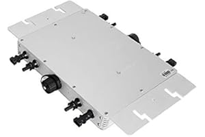 Mophorn Grid-tie Inverter Onduleur étanche 1200 W - Micro onduleur 220 V - Micro onduleur Solaire avec Prise d'alimentation WVC - Micro-onduleur - Argent