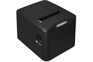 Bisofice Thermal Receipt Printer 80mm with Auto Cutter, High Speed POS Printer with USB & LAN Port, ESC/POS Support Windows/Mac/Linux/Cash Drawer, for Restaurant Shop Business
