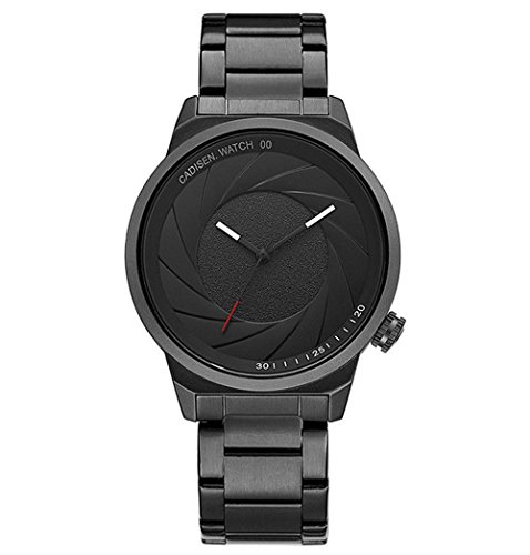 Preisvergleich Produktbild likeblue Kamera Shutter Zifferblatt Herren Armbanduhr Quarz Edelstahl Gurt Casual Armbanduhr
