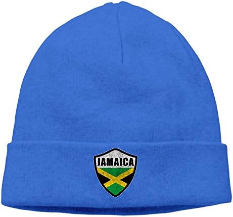 Jamaica Crest Flag Unisex Casual Fashion Durable Winter Warm Knit Hat -  Blue - 