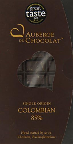 Auberge du Chocolate Double Single Origin Colombian Dark Chocolate Bar 85 Percent 90 g (Pack of 2)