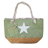 🌴Atractivo Diseño:El bolso de hombro grande con cremallera tiene un dibujo de estrella,con un borde superior de flores y un borde inferior de paja, el forro tiene un bolsita con cremallera. Además,hay un bolsito indenpendente con cremallera, se puede llevar con mano a cualquira sitio.