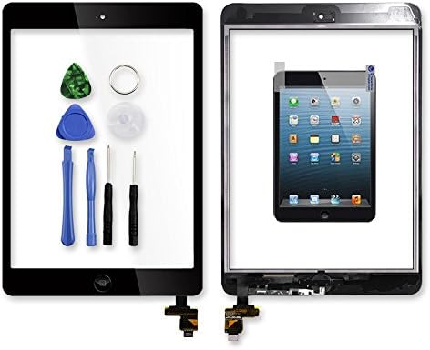 SKILIWAH® WHITE Replacement Digitizer Touch Screen Front Glass with IC Chip and Home Button + Tools For Apple iPad mini 3G/WIFI Version