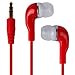 Produktbild (Rot) HTC One Mini 2 Ultra-Base-MP3 3,5 mm Klinke In-Ear Bud Ohrhörer Kopfhörer Mit Spyrox