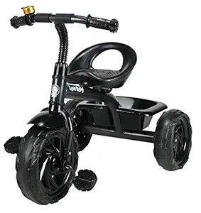 Maanit Baby Play Tricycle for Kids|Boys|Girls of 1 Years to 5 Years Black (Without Handle Bar)