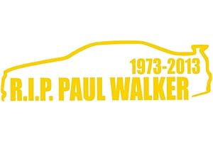 Decus R.I.P. Paul Walker L 0111 (Giallo) // Adesivo OEM JDM Style Vinyl Transfer