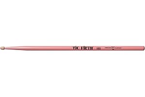 Vic FIrth - Baquetas de la serie American Classic® 5AP - Madera de nogal American - Punta de Madera - Pink