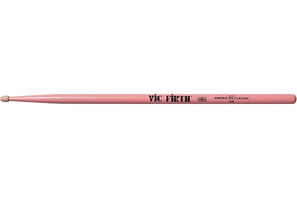 Vic Firth American Classic 5AP Baguettes, Caryer Américain, Bout en Bois, Rose