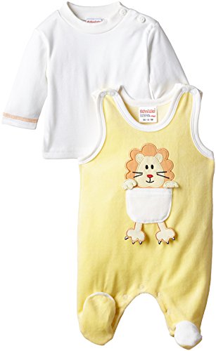 Schnizler Unisex Baby Clothing Set Nicki Lion Neck Long Sleeve Romper, Yellow (Original), 6-9 Months (Manufacturer Size:68)