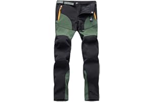 HPBYGSTAE Pantaloni da trekking da uomo, impermeabili, antivento, fodera calda, pantaloni da sci, pantaloni in softshell, invernali, pantaloni da snowboard