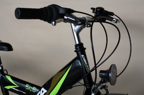 Kinderfahrrad 20 Zoll DELTA Fahrrad 6 Gang Shimano Schaltung StVZO tauglich schwarz/grün - 3
