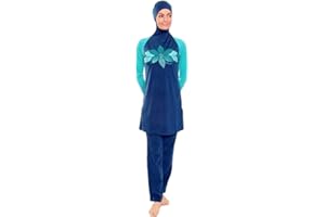 NADAMUSUM Muslimischen Damen Badeanzug Muslim Islamischen Full Cover Bescheidene Badebekleidung Modest Muslim Swimwear Beachwear Burkini
