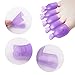 Teenitor 20 Pieces Toenail Nail Art Soak Off Clip Cap 10 Pcs Reusable Toe Nail UV Gel Polish Remover Clip and 10 Pcs Finger Nail Remover Wraps Tool Purple