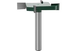 KTouler 4-Wing Spoilboard Surfacing Router Bit 1/4 Inch T Type Slotting Router Bit Durable Carbide Tipped Wood Milling Cutter Woodworking Tools