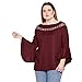 Style Quotient Women Maroon Broad Lace Bell Sleeve Plus Size Tops for...