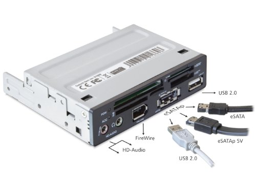 DeLock USB2.0 CardReader 3.5 Speicherkartenleser / Steckerchreiber USB2.0 für CFI / II / SteckerD / MMC / MS / TF / xD - 2