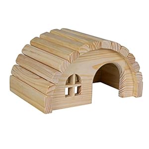 Pet Ting Casa de Madera para Ratones hámsters Gerbil Home 19 x 11 x 13 cm