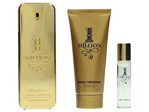 Paco Rabanne One Million Set for Men contains Eau de Toilette 100 ml and Showergel 100 ml/Miniatur 15 ml