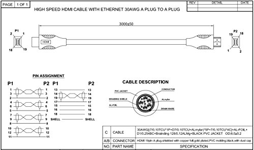valonic 3m HDMI Kabel hochwertig, Ultra-HD, Full-HD, 3D, 4K, ARC, True HD Dolby 7.1, DTS-HD Master Audio, Ethernet, CEC, Kontakte vergoldet, 30 AWG, schwarz - 5