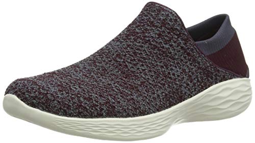 Skechers You, Zapatillas sin cordones para Mujer, Rojo (Burgundy), 41 EU