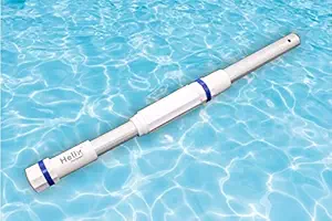 Helix Pool System Swimming Pool Aluminum Telescopic Pole Anodized Adjustable 2 Piece Expandable Step-Up (Silver, 4.8)