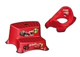 2er Set Z Disney Cars WC Aufsatz + Hocker zweistufig Toilettentrainer