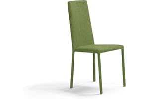 REDÒKASA Sedia imbottita modello BETTY PLUS per interni, design moderno, struttura robusta in metallo rivestita, schienale e seduta rivestiti con tessuto effetto velluto (verde lime)