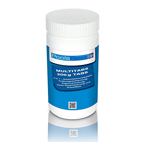 1 Kg - PoolsBest Chlor Multitabs 5in1, 200g Tabs