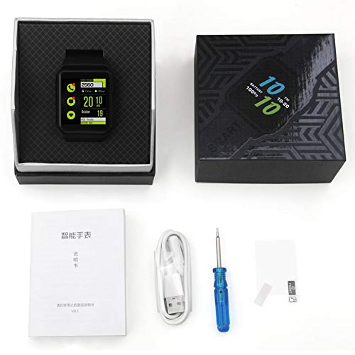Preisvergleich Produktbild Bluetooth Smart Watch Pulsmesser Schrittzähler Armbanduhr Wasserdicht - Schwarz