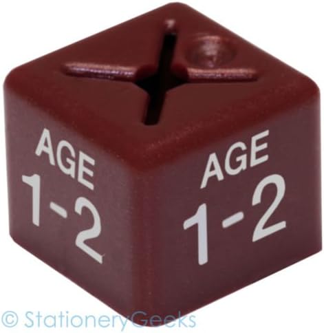Stationery Geeks 50 Coat Hanger Size Cubes Childrenswear Dual Age 1-2 Maroon