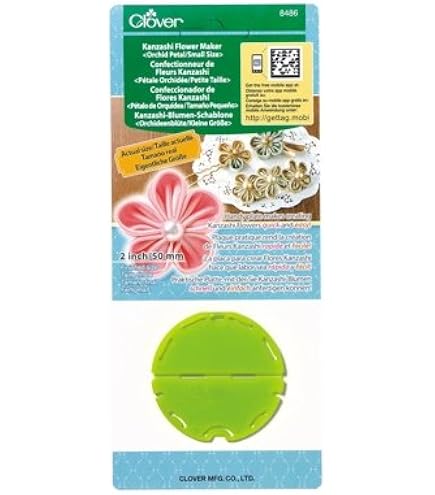 Clover Kanzashi-Blumenschablone Für Stoffblüten – Kleine Orchidee, Fertige Größe Ca. 5 Cm, 3er-Pack