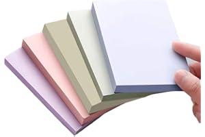 LXTNESS 500 Stück Haftnotizen 76x50mm, Notizzettel Bunt Selbstklebende Klebezettel, Sticky Notes zum Markieren von Seiten für Büro, Studie, Hause (5 Farbe)