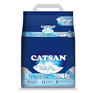 Catsan Hygiene Plus?Non Clumping 100% Natural Cat Litter, 20 L (9.67 kg)
