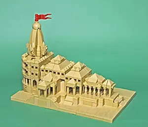 Hindu Temple Nagara Style Architecture, Decorative Model of Mandir for Home, Indian Heritage Building Blocks