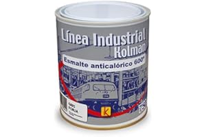 KOLMER Esmalte anticalórico 600 °c gris forja. Pintura anticalórica alta temperatura (750 ml.)