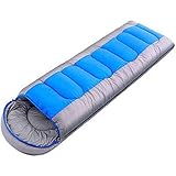 Anas Camping Schlafsack - 3 Season Warm & Cool Weather, leicht, wasserdicht für Erwachsene & Kinder - Campingausrüstung, Reisen und Outdoor (Farbe : Blau)