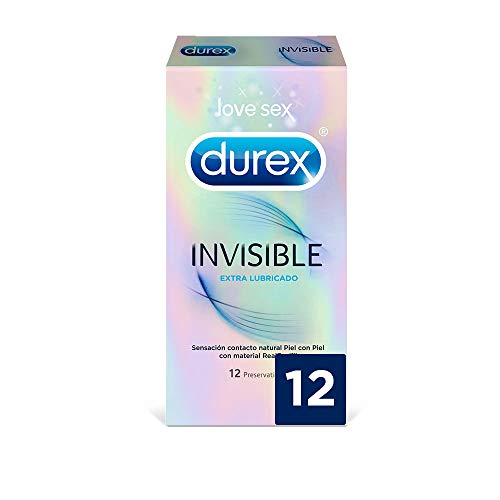 Durex Invisible Extra Sensitivo Preservativos, Paquete de 12