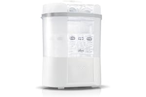 Chicco Esterilizador Eléctrico All in One, Esterilizador de Biberones, Sacaleches y Chupete, 3 Configuraciones, Función Secado, Esteriliza a Vapor Hasta 6 Biberones de 330 ml