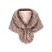 Produktbild Dough.Q Damen Winter Schal Kunstfell Kragen Pelzkragen Pelz Schal Flauschig Faux Pelz Umschlagtuch Kragen für Wintermantel 1920er Jahre Flapper Accessoires Outfit Warm Zubehör