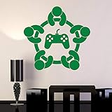 ford galaxy kotflügel tauschen Einfach und praktisch guijiumai Spielzimmer Griff Aufkleber Gamer Aufkleber Gaming Poster Gamer Vinyl Wandtattoos Parede Decor Wandbild Video Game Stic 6 58x62 cm