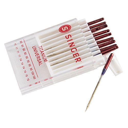Singer Notions Titan Universal Regular Point Nähmaschinennadeln für gewebter Stoff, Größen sortiert, 10er Pack - 3
