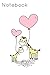 Produktbild Notebook: Cute Baby Giraffe Balloon Homework Book Notepad Notebook Composition and Journal Gratitude Diary Gift