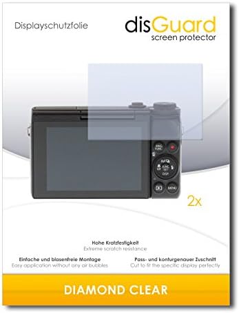 2 x disGuard Diamond Clear Screen Protector for Canon Powershot G7 X / G7X / G-7X / G7-X - PREMIUM QUALITY (hard-coated, bubble free application)