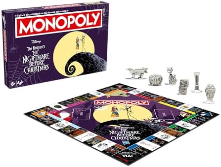 Winning Moves - Monopoly: The Nightmare Before Christmas - Gioco da Tavolo, 2-6 Giocatori, 8+ Anni, Edizione in Italiano