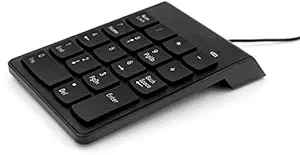 Protokart ABS Plastic USB 2.0 Wired Numeric Keypad for Laptop Tablet Desktops (Black)