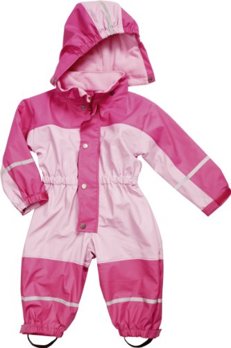 Playshoes Fleece Unisex Baby All-in-One Rain Coat Rose/ Pink 12 Months